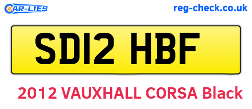 SD12HBF are the vehicle registration plates.