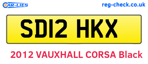 SD12HKX are the vehicle registration plates.