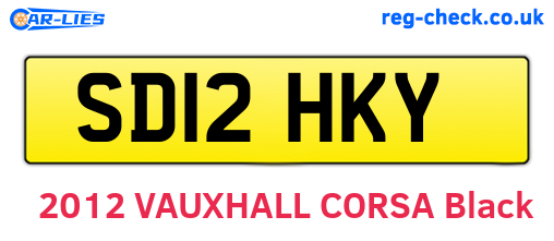 SD12HKY are the vehicle registration plates.