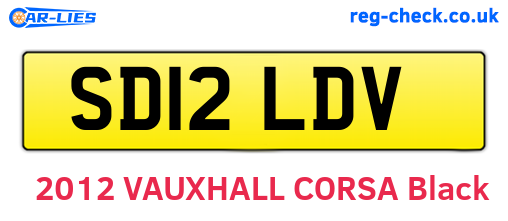 SD12LDV are the vehicle registration plates.