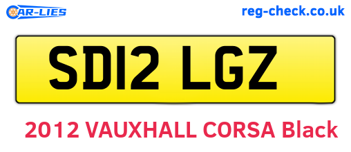 SD12LGZ are the vehicle registration plates.