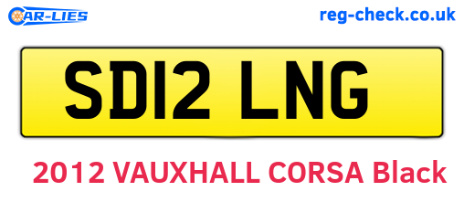 SD12LNG are the vehicle registration plates.
