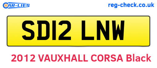 SD12LNW are the vehicle registration plates.