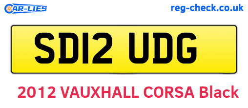 SD12UDG are the vehicle registration plates.