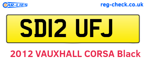 SD12UFJ are the vehicle registration plates.