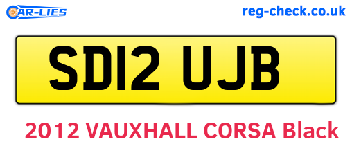 SD12UJB are the vehicle registration plates.