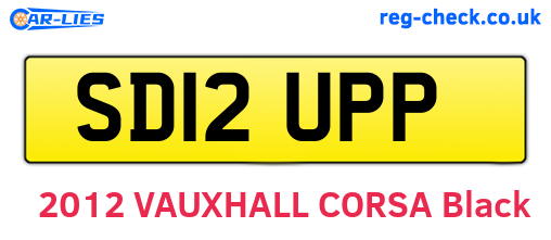 SD12UPP are the vehicle registration plates.