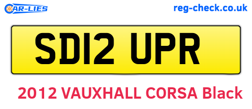 SD12UPR are the vehicle registration plates.