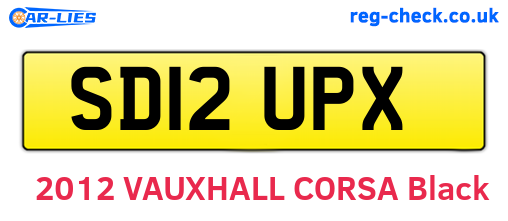 SD12UPX are the vehicle registration plates.