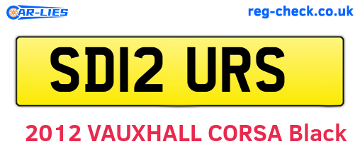 SD12URS are the vehicle registration plates.