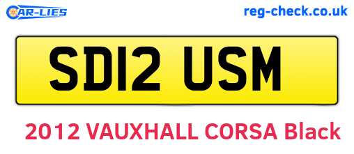 SD12USM are the vehicle registration plates.