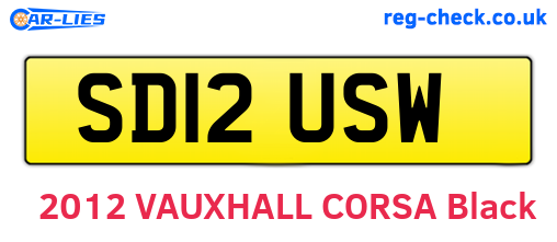 SD12USW are the vehicle registration plates.