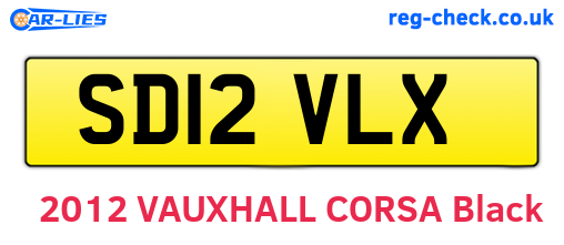 SD12VLX are the vehicle registration plates.