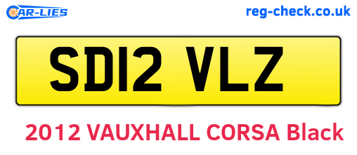 SD12VLZ are the vehicle registration plates.