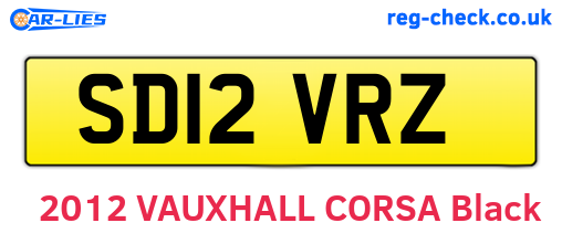SD12VRZ are the vehicle registration plates.