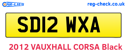 SD12WXA are the vehicle registration plates.