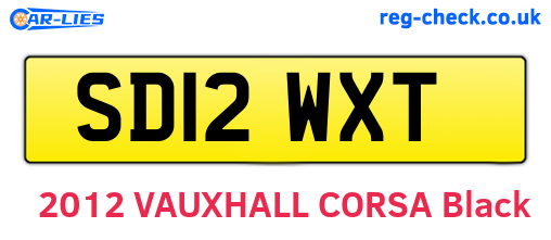 SD12WXT are the vehicle registration plates.