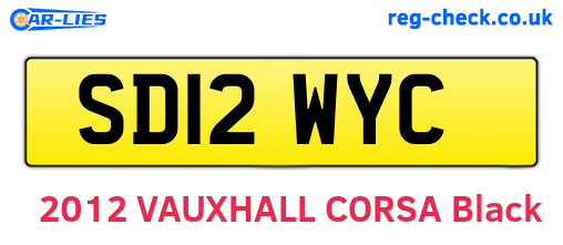 SD12WYC are the vehicle registration plates.