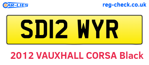 SD12WYR are the vehicle registration plates.