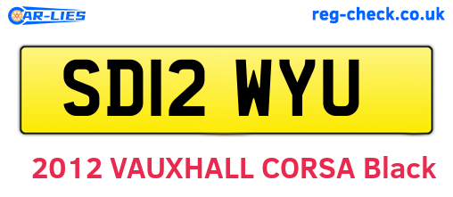 SD12WYU are the vehicle registration plates.