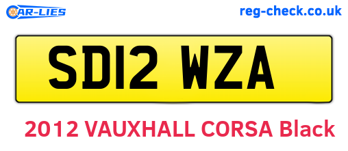 SD12WZA are the vehicle registration plates.