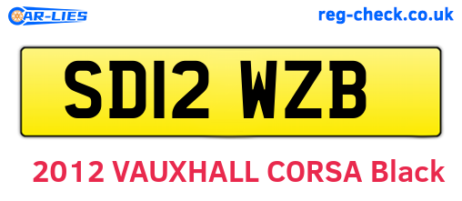 SD12WZB are the vehicle registration plates.