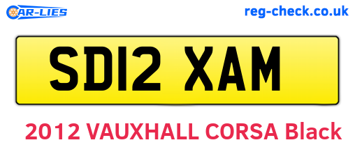 SD12XAM are the vehicle registration plates.