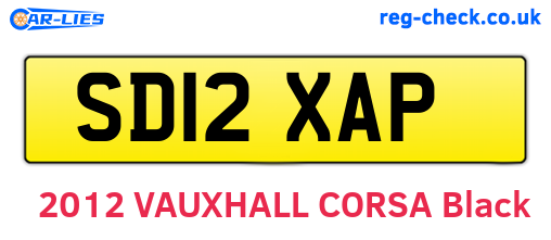 SD12XAP are the vehicle registration plates.