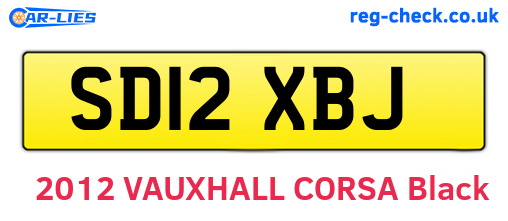 SD12XBJ are the vehicle registration plates.