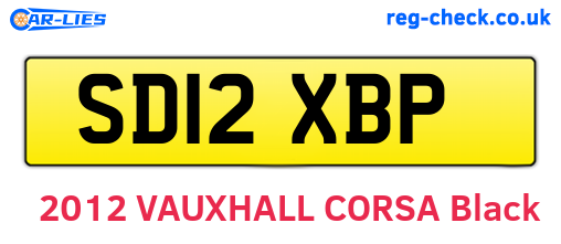 SD12XBP are the vehicle registration plates.
