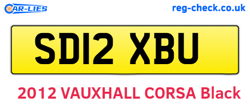 SD12XBU are the vehicle registration plates.