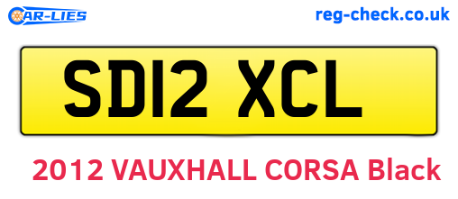 SD12XCL are the vehicle registration plates.