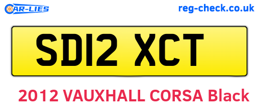SD12XCT are the vehicle registration plates.