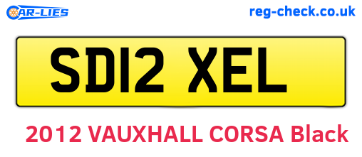 SD12XEL are the vehicle registration plates.