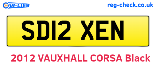 SD12XEN are the vehicle registration plates.