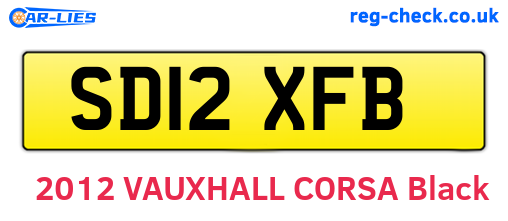 SD12XFB are the vehicle registration plates.