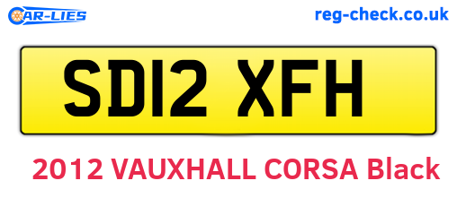 SD12XFH are the vehicle registration plates.