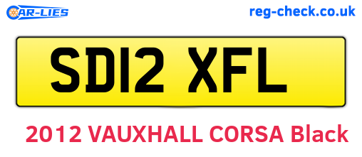 SD12XFL are the vehicle registration plates.