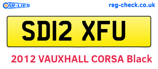 SD12XFU are the vehicle registration plates.