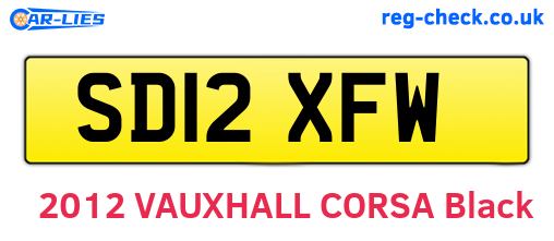 SD12XFW are the vehicle registration plates.