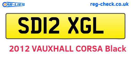 SD12XGL are the vehicle registration plates.