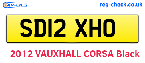 SD12XHO are the vehicle registration plates.