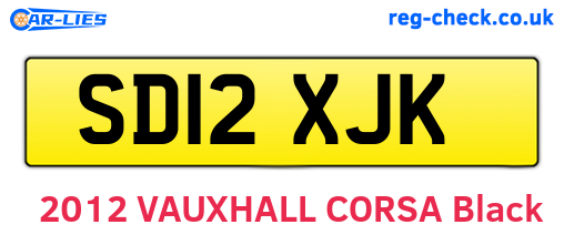 SD12XJK are the vehicle registration plates.
