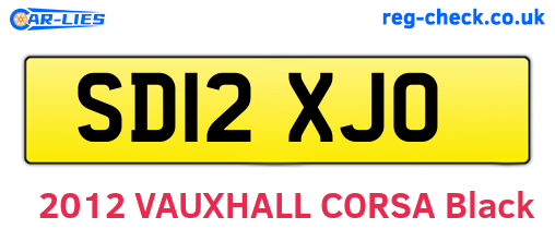 SD12XJO are the vehicle registration plates.