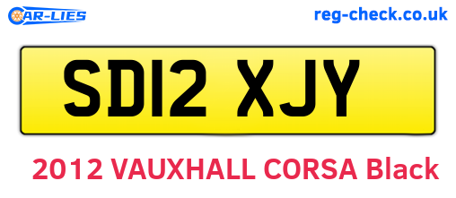 SD12XJY are the vehicle registration plates.