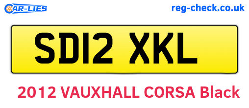 SD12XKL are the vehicle registration plates.