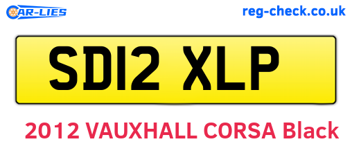 SD12XLP are the vehicle registration plates.