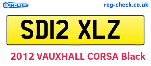 SD12XLZ are the vehicle registration plates.