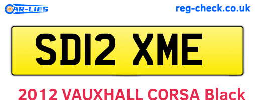 SD12XME are the vehicle registration plates.