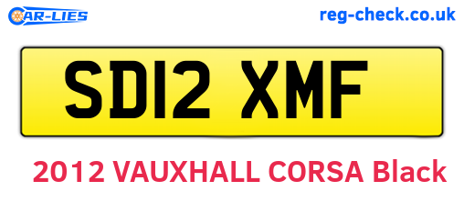 SD12XMF are the vehicle registration plates.